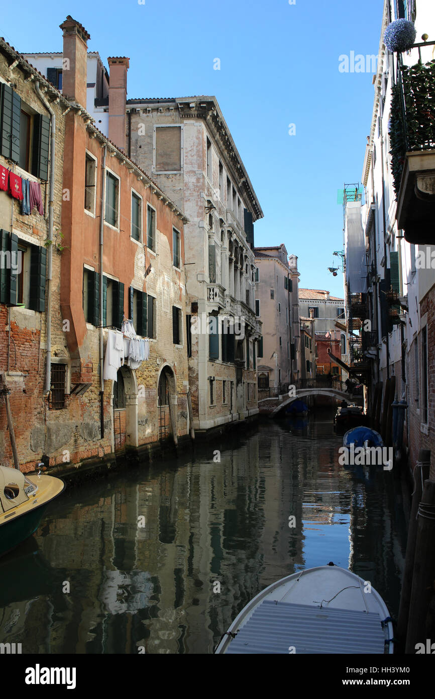 Venedig-Kanäle wieder Gewässer Italien Stockfoto