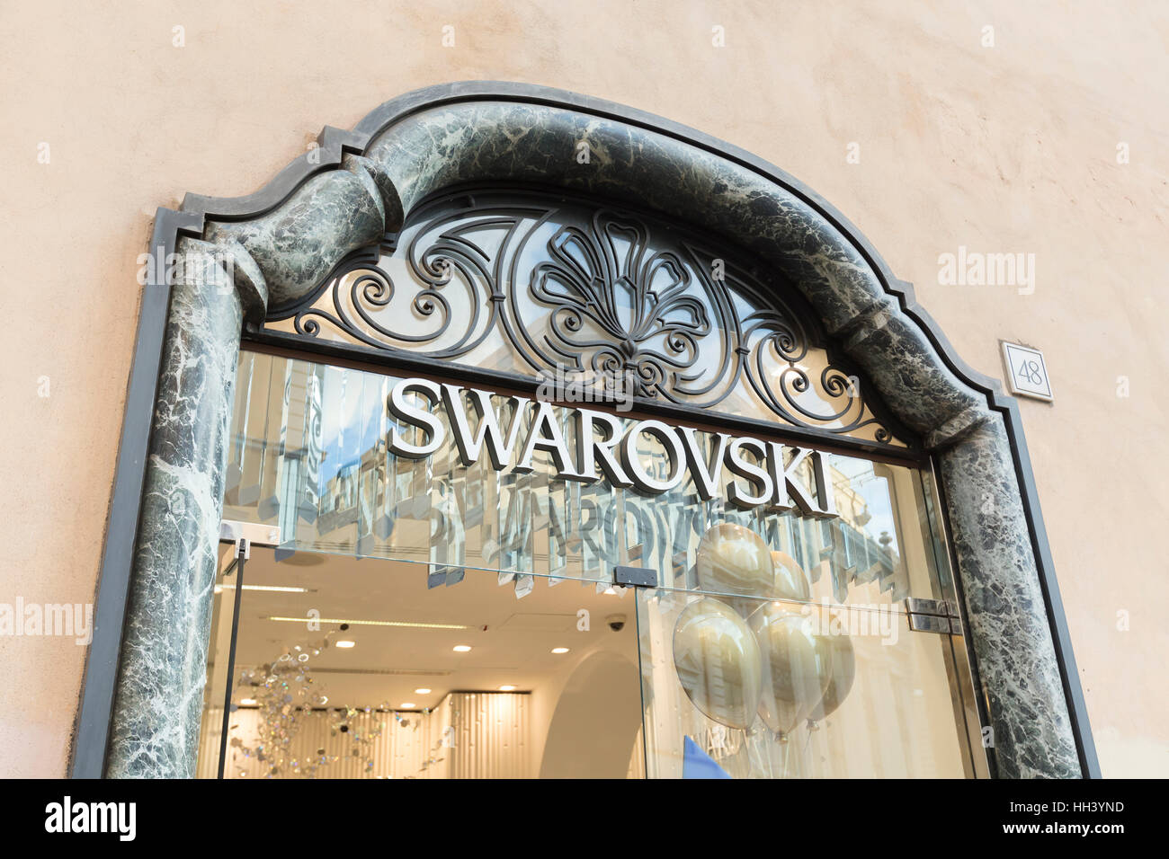 Swarovski shop Stockfoto
