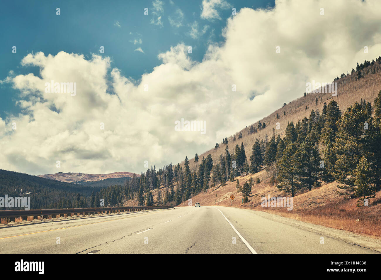 Farbe getönt Autobahn, Reise-Konzept Foto. Stockfoto