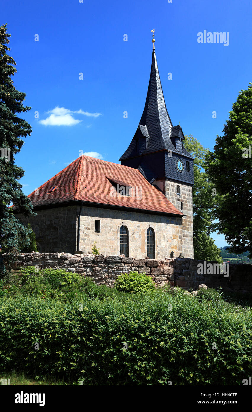 Kirche St. Sixtus und St. Lorenz, einschiffige Kirche, Willmersreuth ist Teil der Gemeinde Mainleus, Landkreis Kulmbach Stockfoto