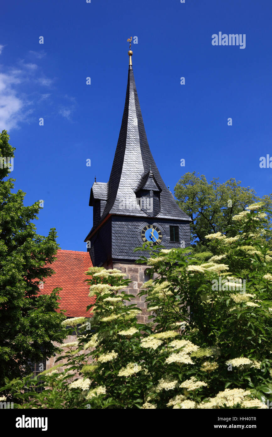 Kirche St. Sixtus und St. Lorenz, einschiffige Kirche, Willmersreuth ist Teil der Gemeinde Mainleus, Landkreis Kulmbach Stockfoto