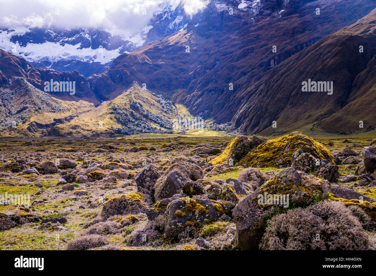Landschaft der Anden in der Nähe von Riobamba in Ecuador Stockfoto