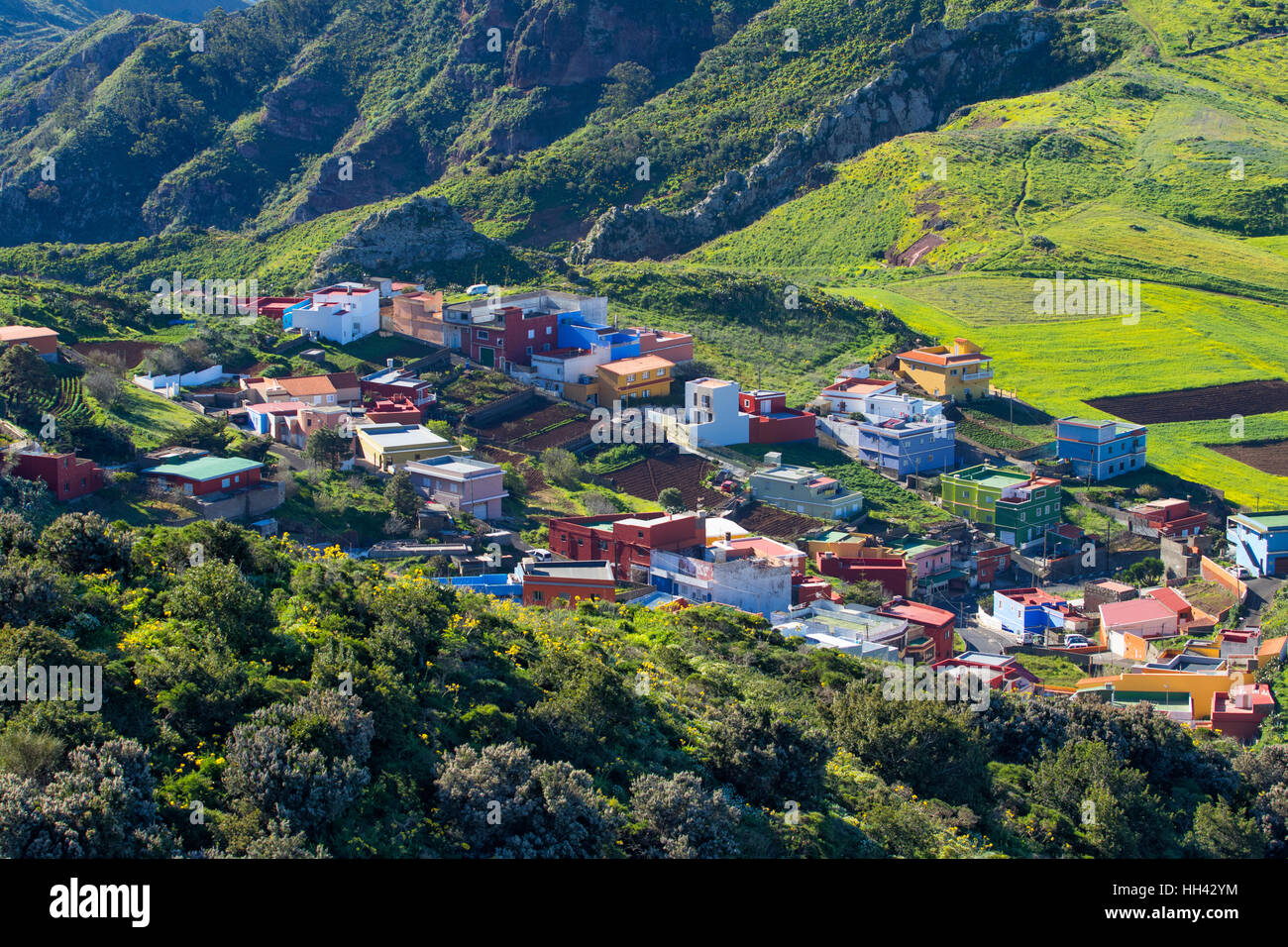 Dorf im Anaga-Gebirge, Teneriffa Stockfoto