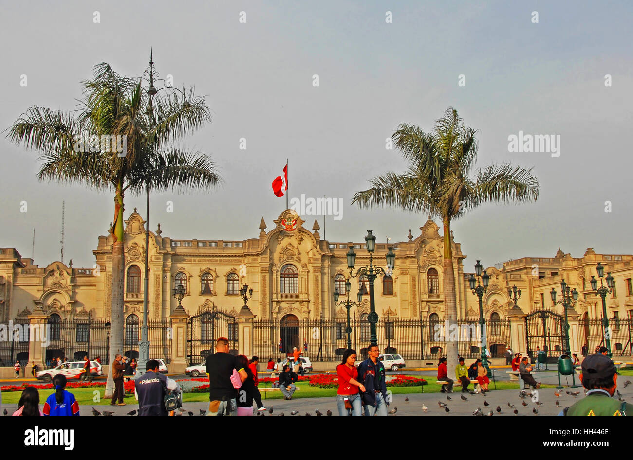 Präsidentenpalast, Plaza de Armas in Lima, Peru Stockfoto