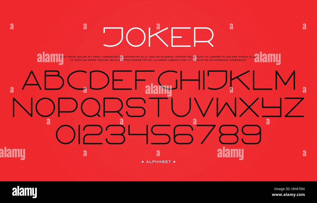 zeitgenössische Alphabet Buchstaben und Zahlen über Papierstruktur. Vektor-Font Schriftgestaltung. normale Schrift Symbole. stilvolles, modernes Schriftsatz. Vektor Stock Vektor