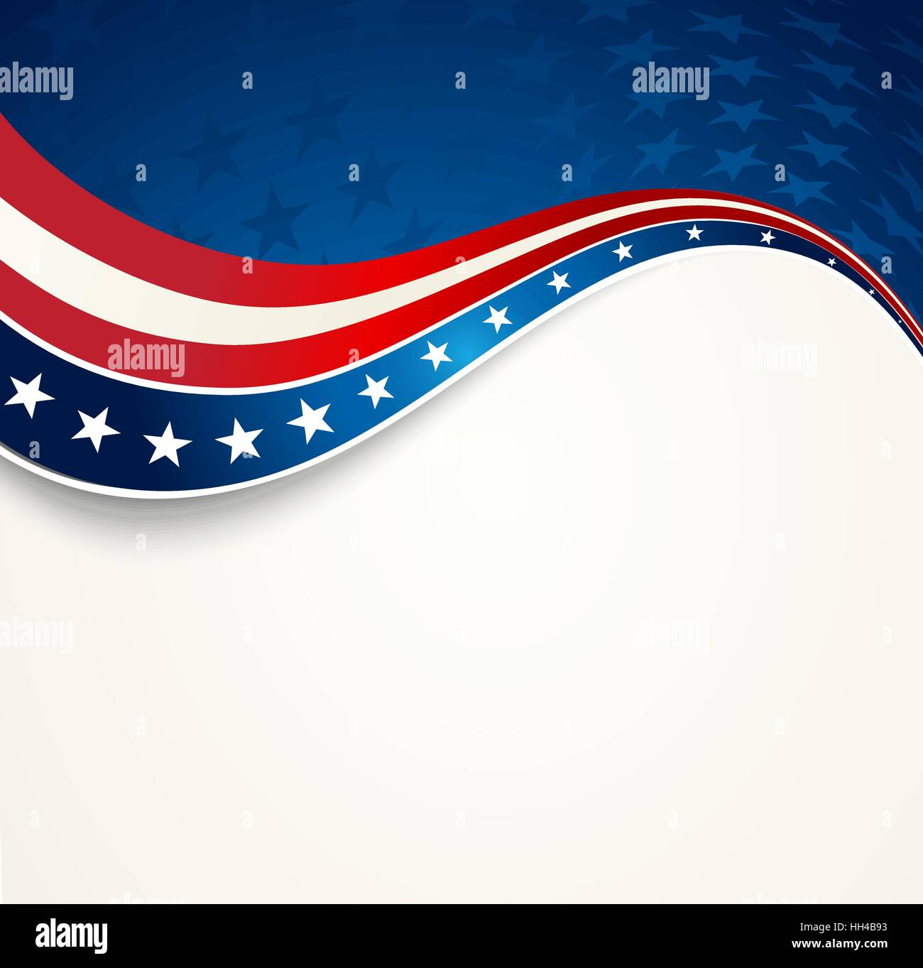 Patriotische Welle Hintergrund. USA-Flagge. Independence Day-banner Stock Vektor
