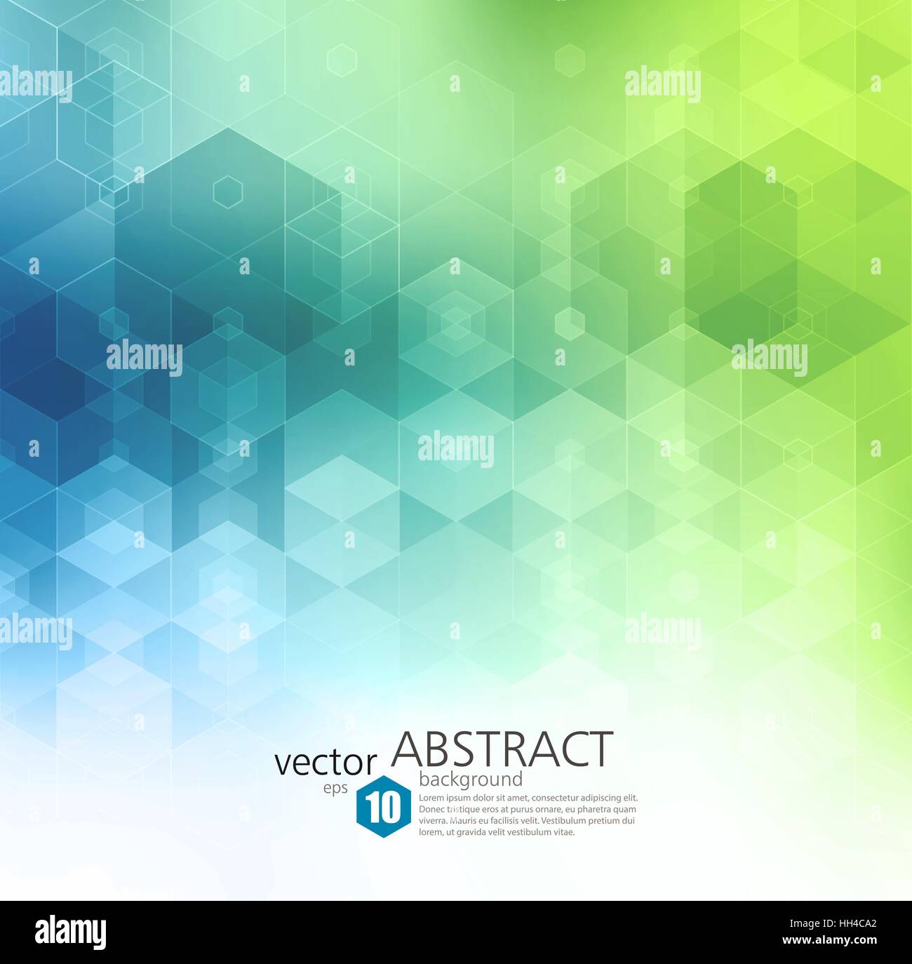 Vektor abstrakten geometrischen Hintergrund. Template-Broschüre Design. Blaue Sechseck-Form Stock Vektor