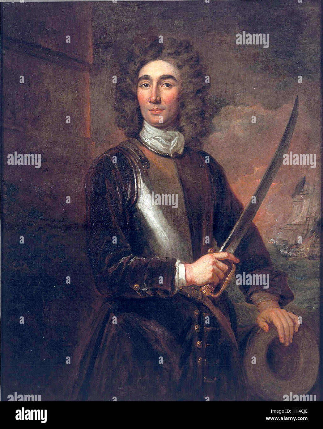 Vize-Admiral John Benbow (1653-1702) ca. 1701 Stockfoto