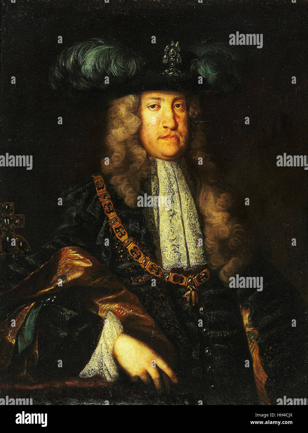 Kaiser Karl VI, Karl VI., Kaiser des Heiligen Römischen Reiches (1685 – 1740), König von Ungarn und Kroatien (als Karl III.) und König von Serbien, Erzherzog von Österreich Stockfoto