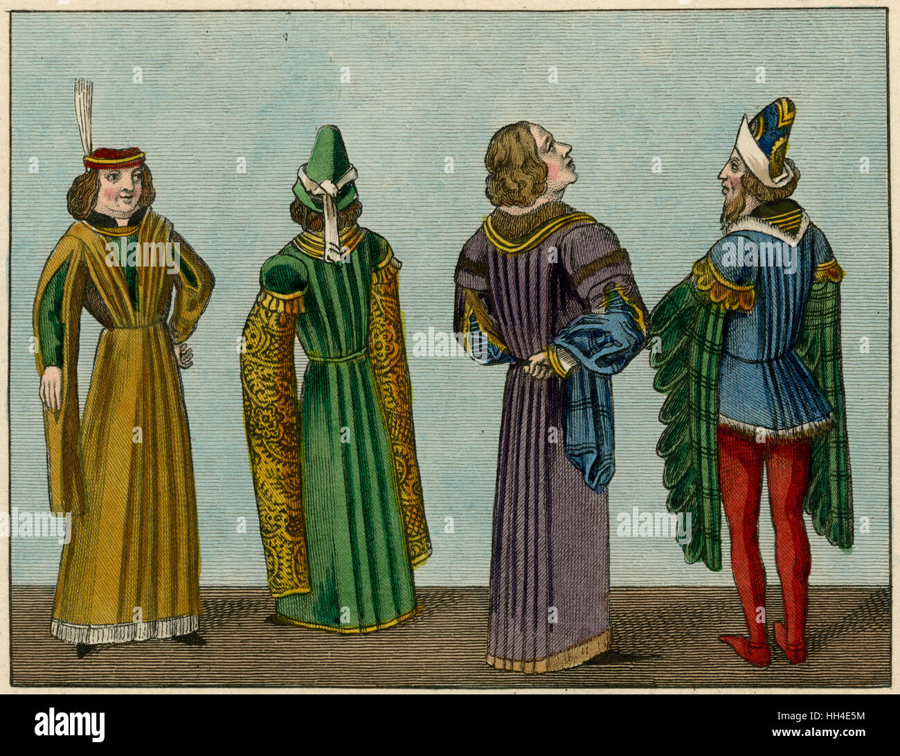 Englische VIPs aus dem 15.. Jahrhundert Stockfoto