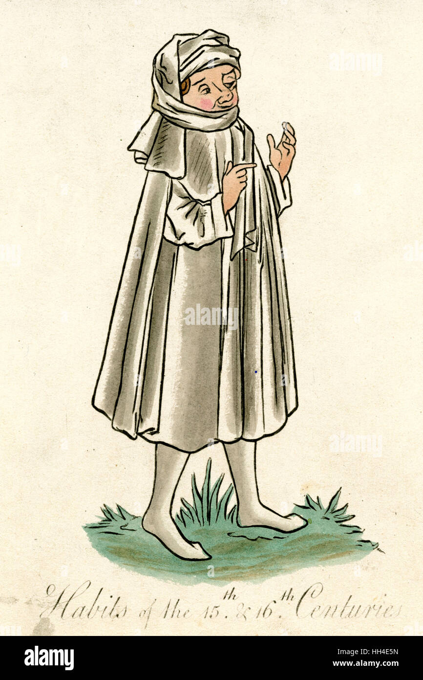 Englischer Gentleman aus dem 15.. Jahrhundert Stockfoto