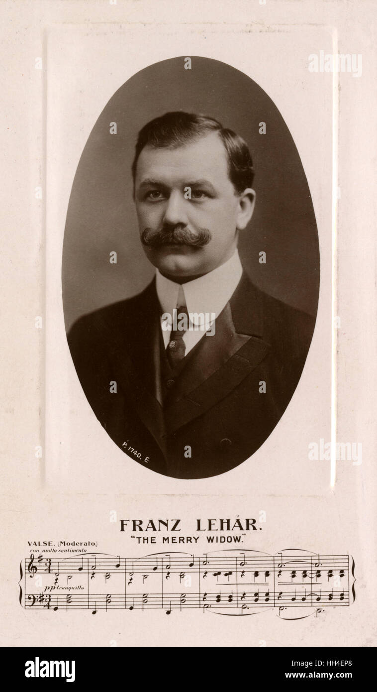 Franz Lehar (1870-1948) - Austro-ungarischen Komponisten - vor allem bekannt für seine Operetten, von denen die erfolgreichsten und bekanntesten The Merry Widow ist. Stockfoto