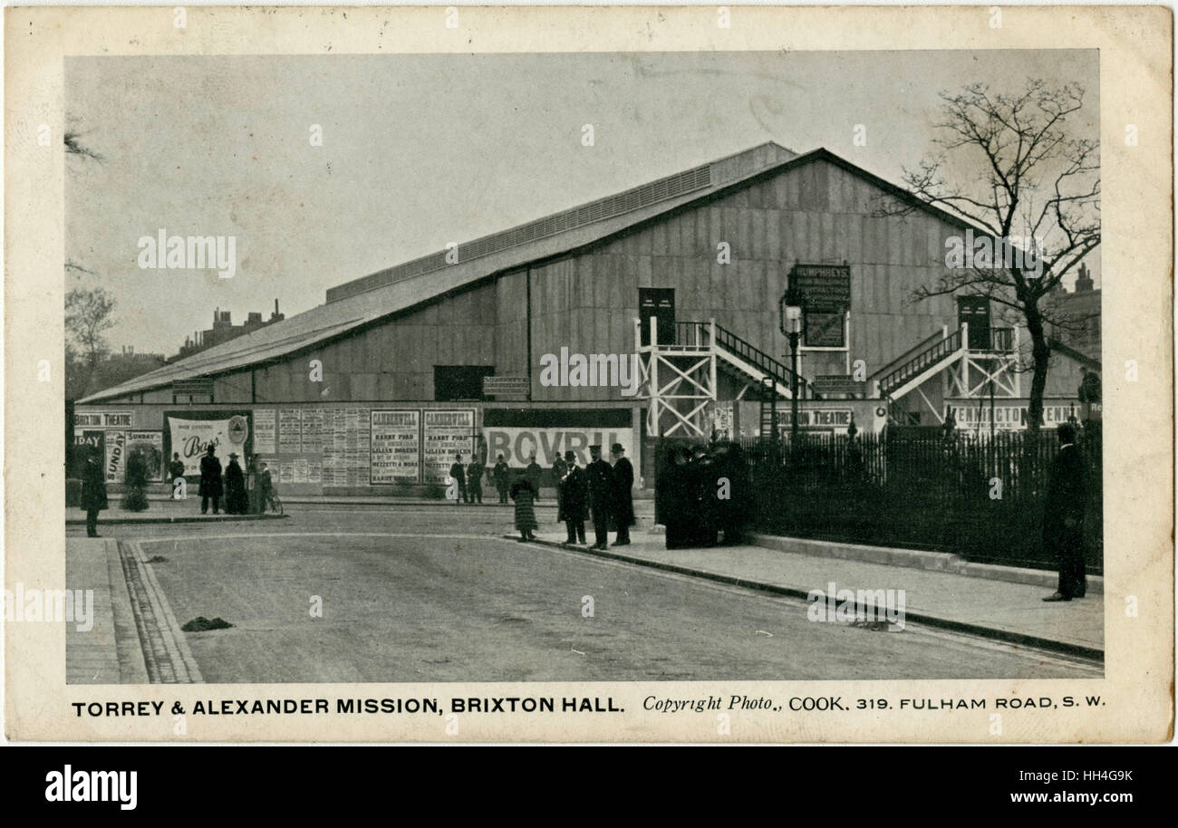 Torrey & Alexander Mission - Brixton Hall, London Stockfoto