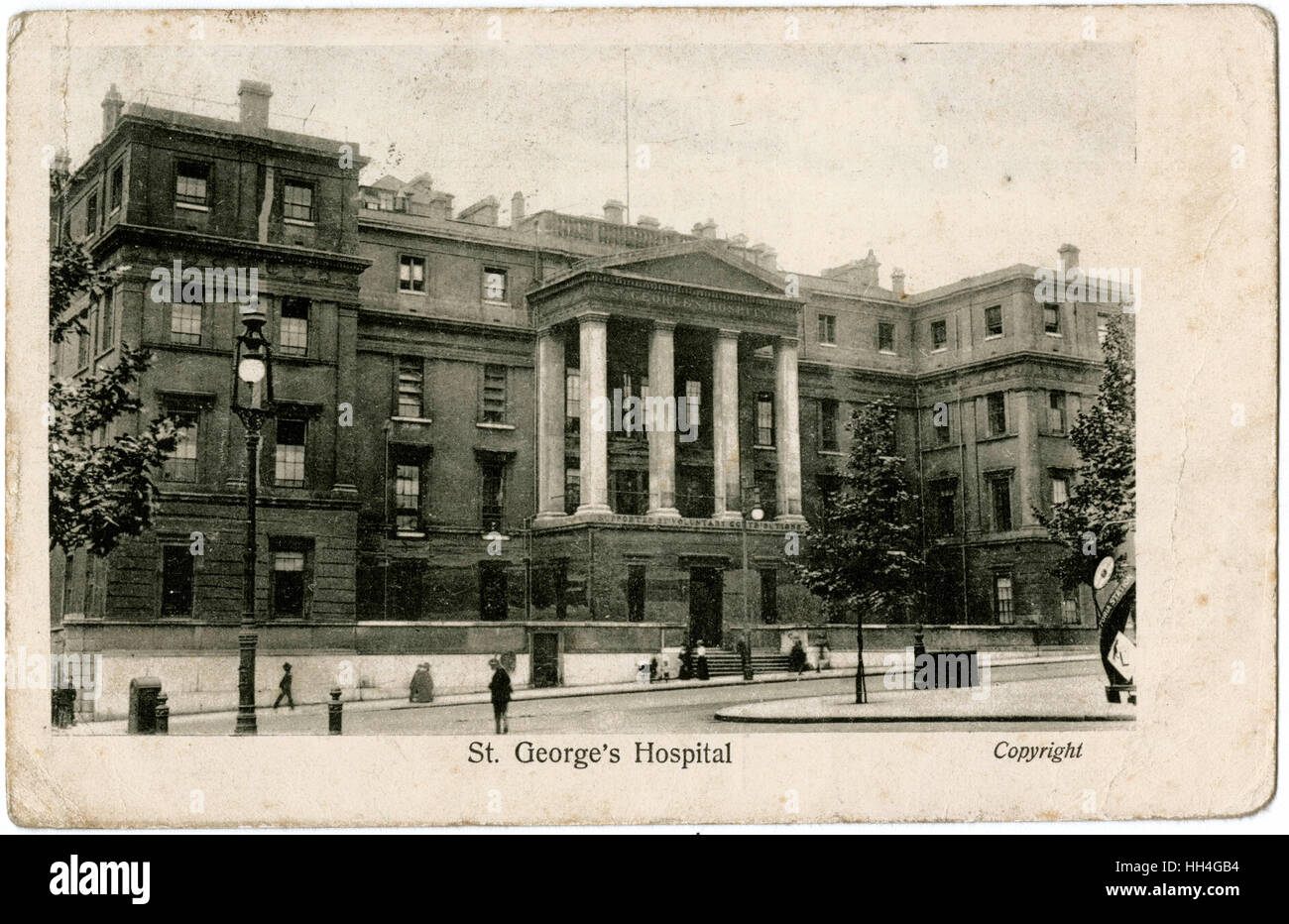 London - St.-Georgs Krankenhaus (jetzt "The Lanesborough" Hotel), Hyde Park Corner. Stockfoto