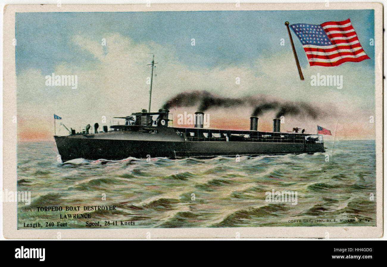 Torpedo-Schiff Zerstörer Lawrence - US Navy Stockfoto
