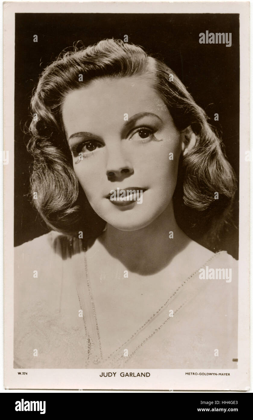 Judy Garland (1922 – 1969) - amerikanische Sängerin, Schauspielerin und Vaudevillian in der Rolle des in bis die Wolken Go By "). Stockfoto