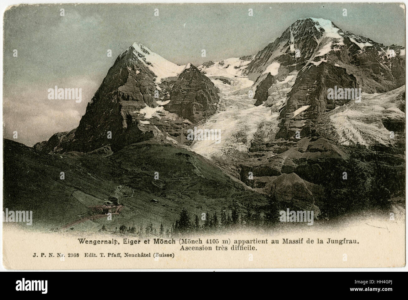 Das Eiger-, Mönch- und Junfrau-Gebirge - Schweiz Stockfoto