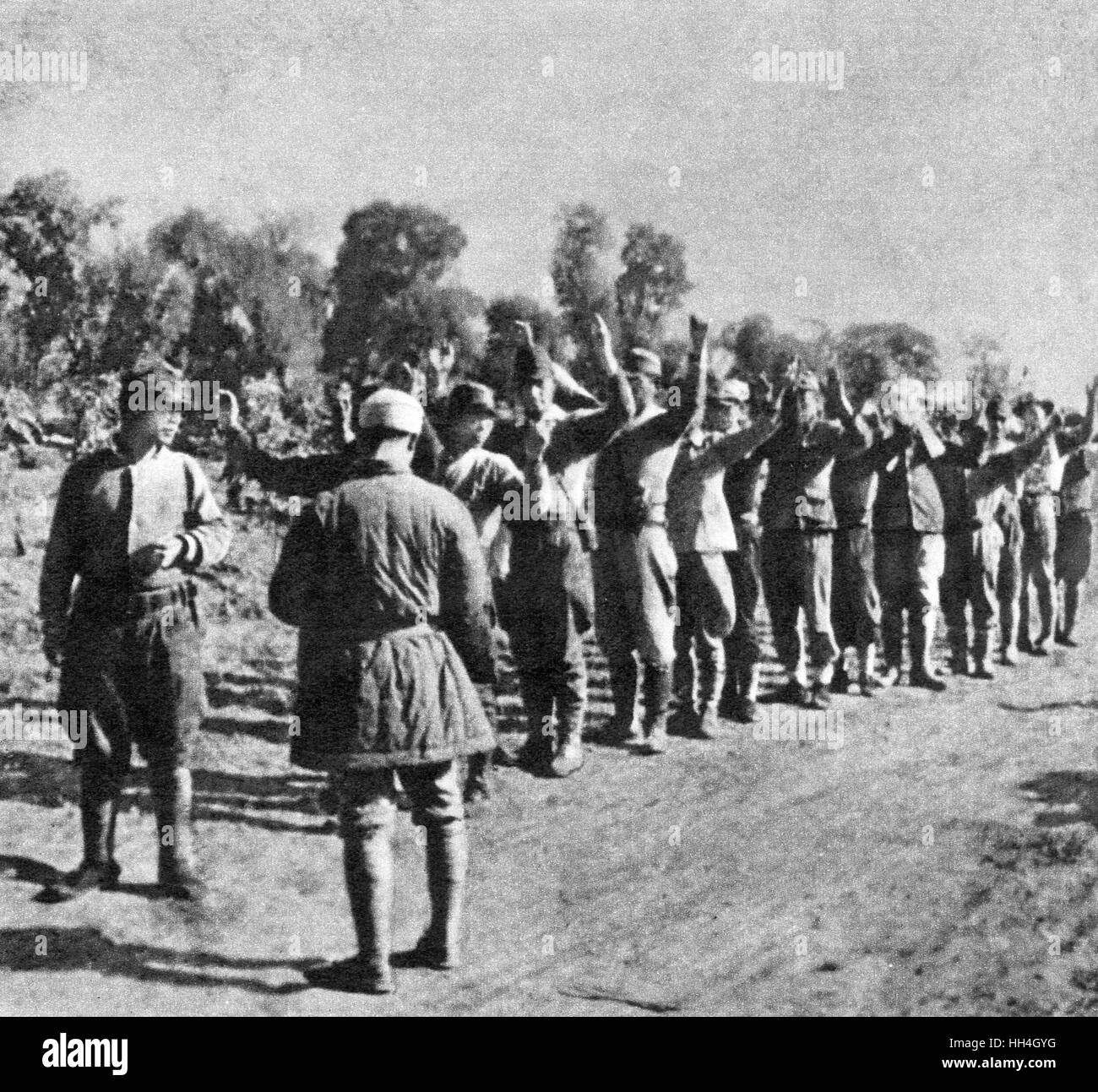 Kommunistisches China - japanische Truppen ergeben sich Stockfoto