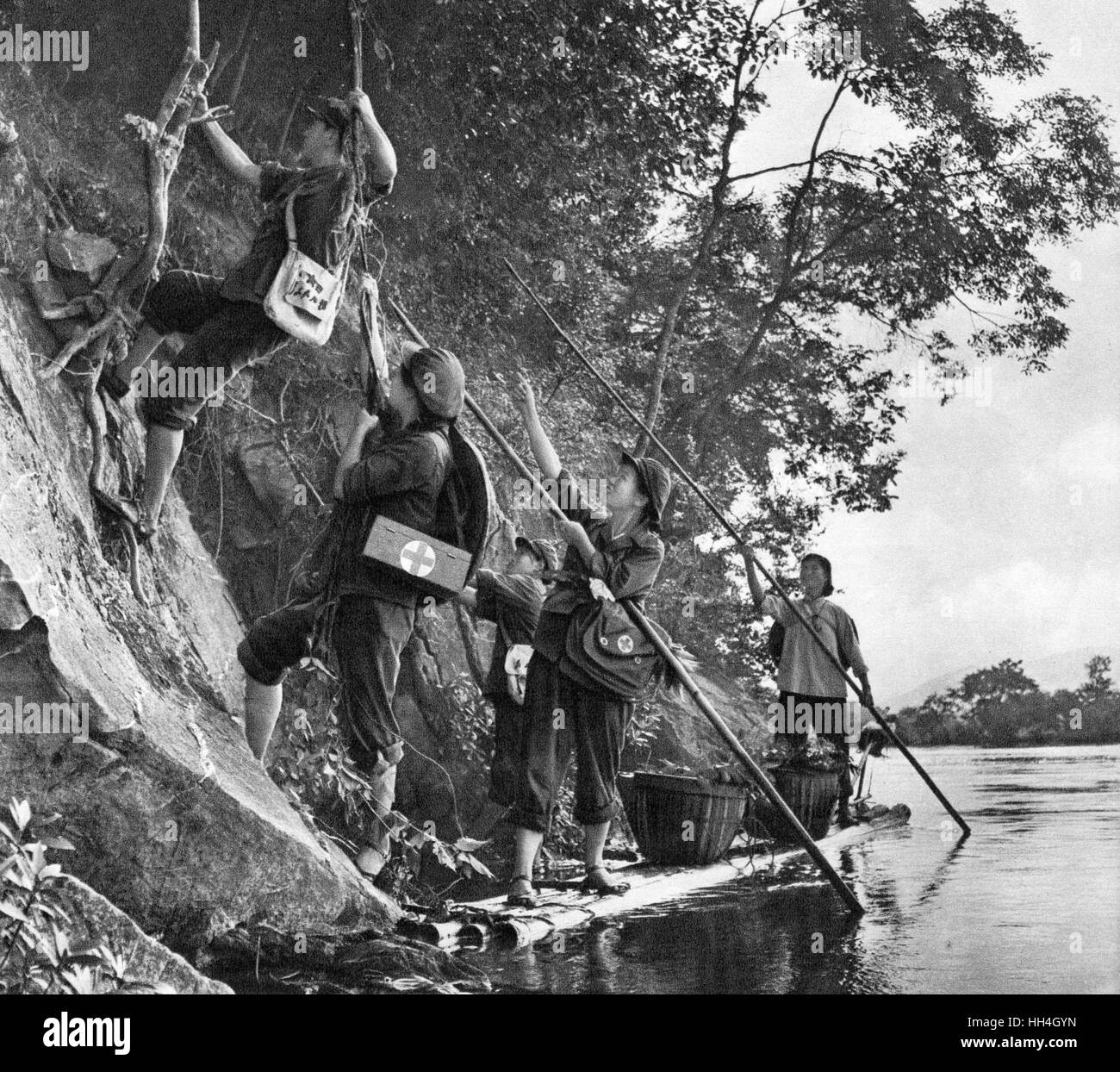 Das kommunistische China - auf der Suche nach Kräutern Stockfoto