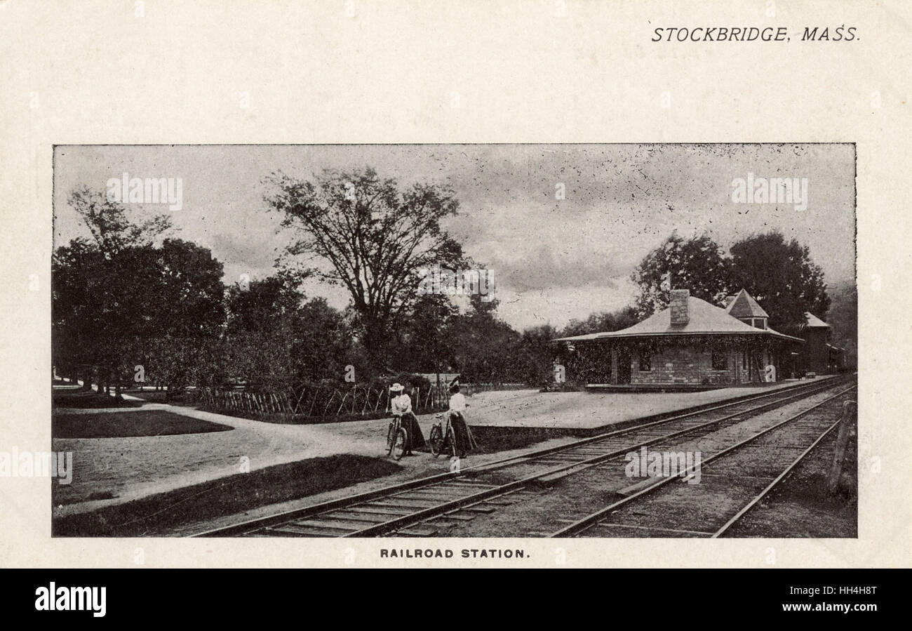 Stockbridge, Massachusetts - Bahnhof Stockfoto