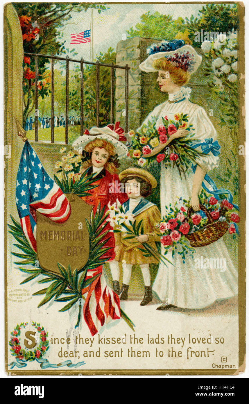 Grußkarte zur Feier des Memorial Day, USA Stockfoto