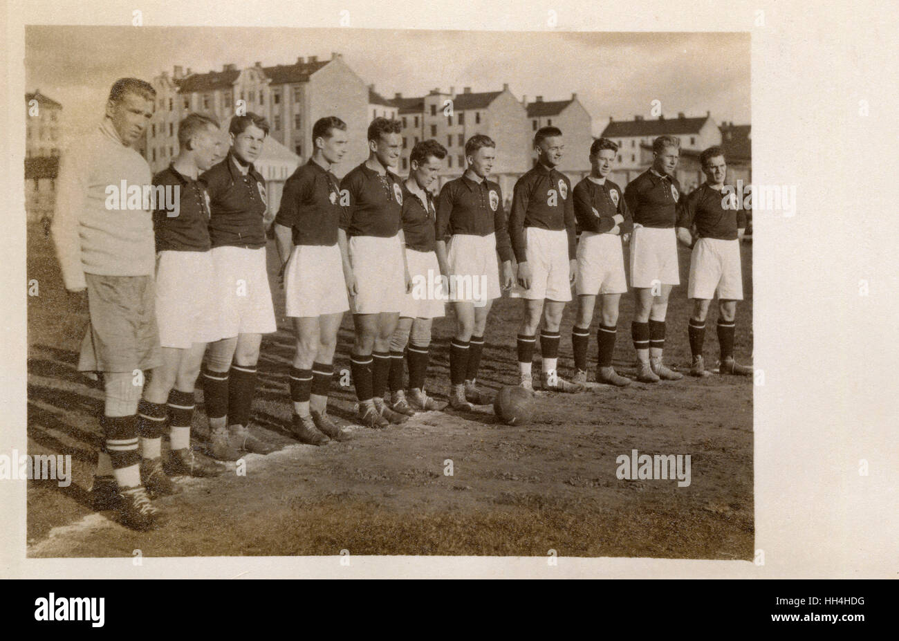 Lettische Fußballmannschaft Stockfoto