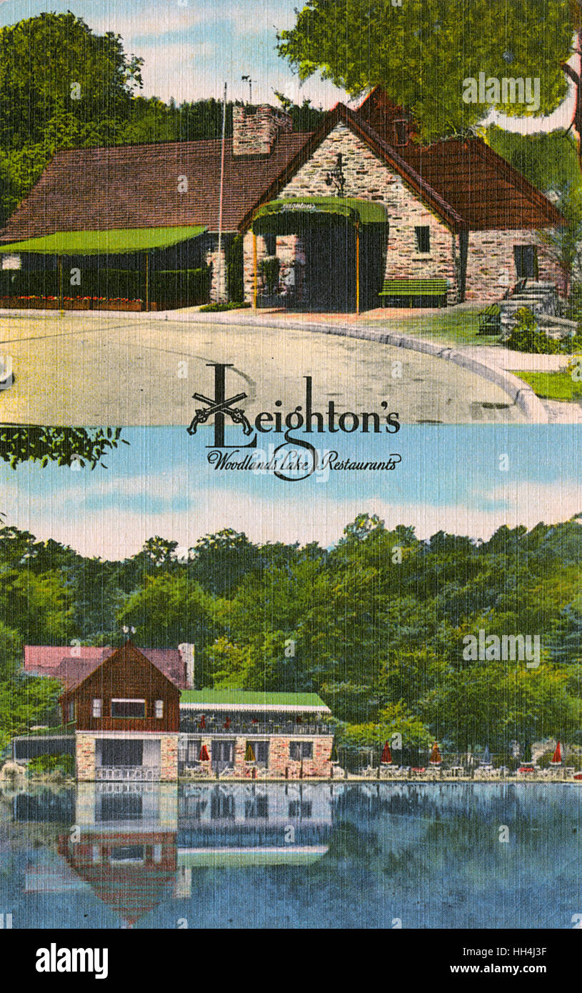 Leighton Woodlands See Restaurants, Saw Mill River Parkway, Ardsley, New York, USA. Stockfoto