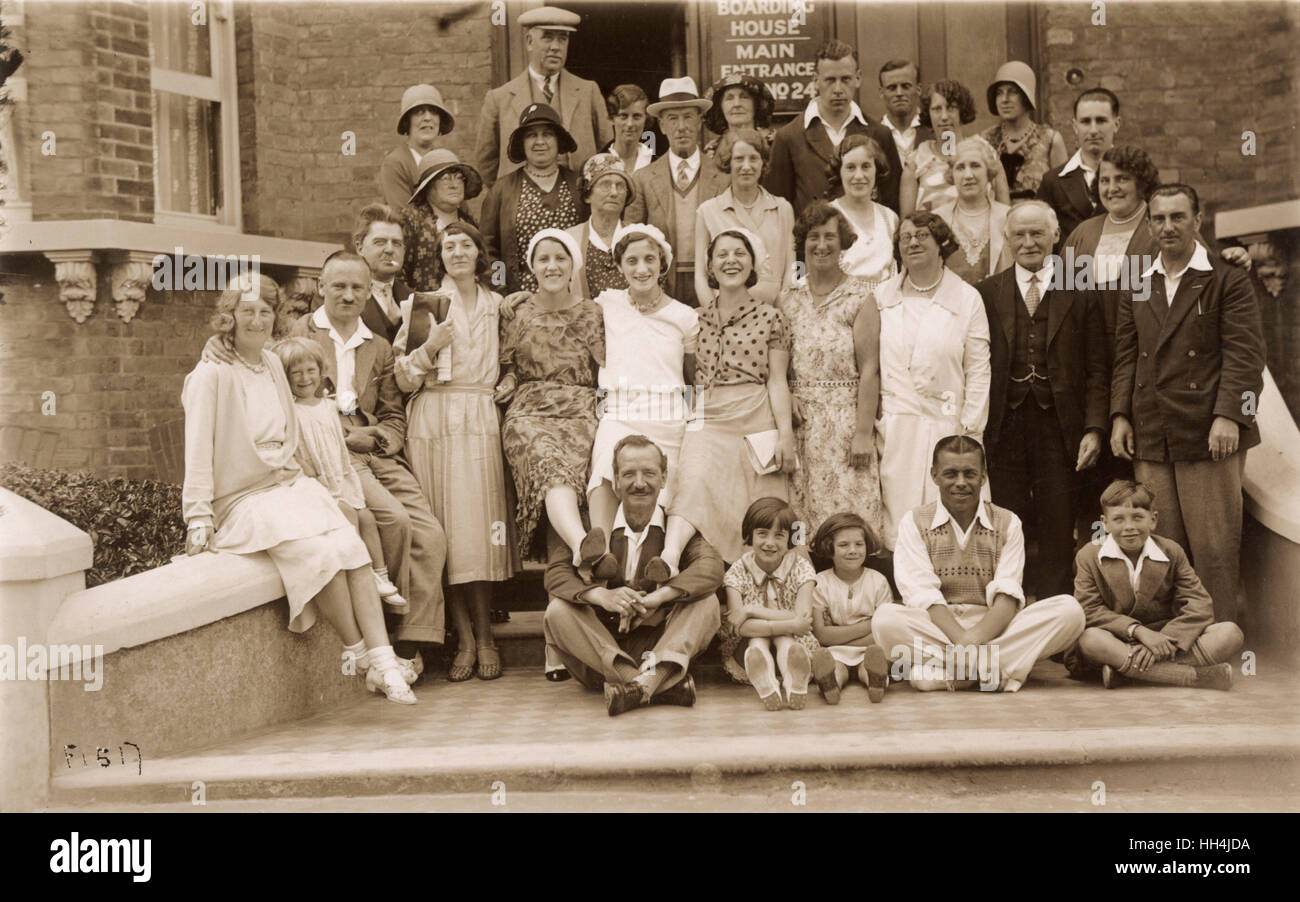 Gäste in einer Margate Pension, 1930er Stockfoto