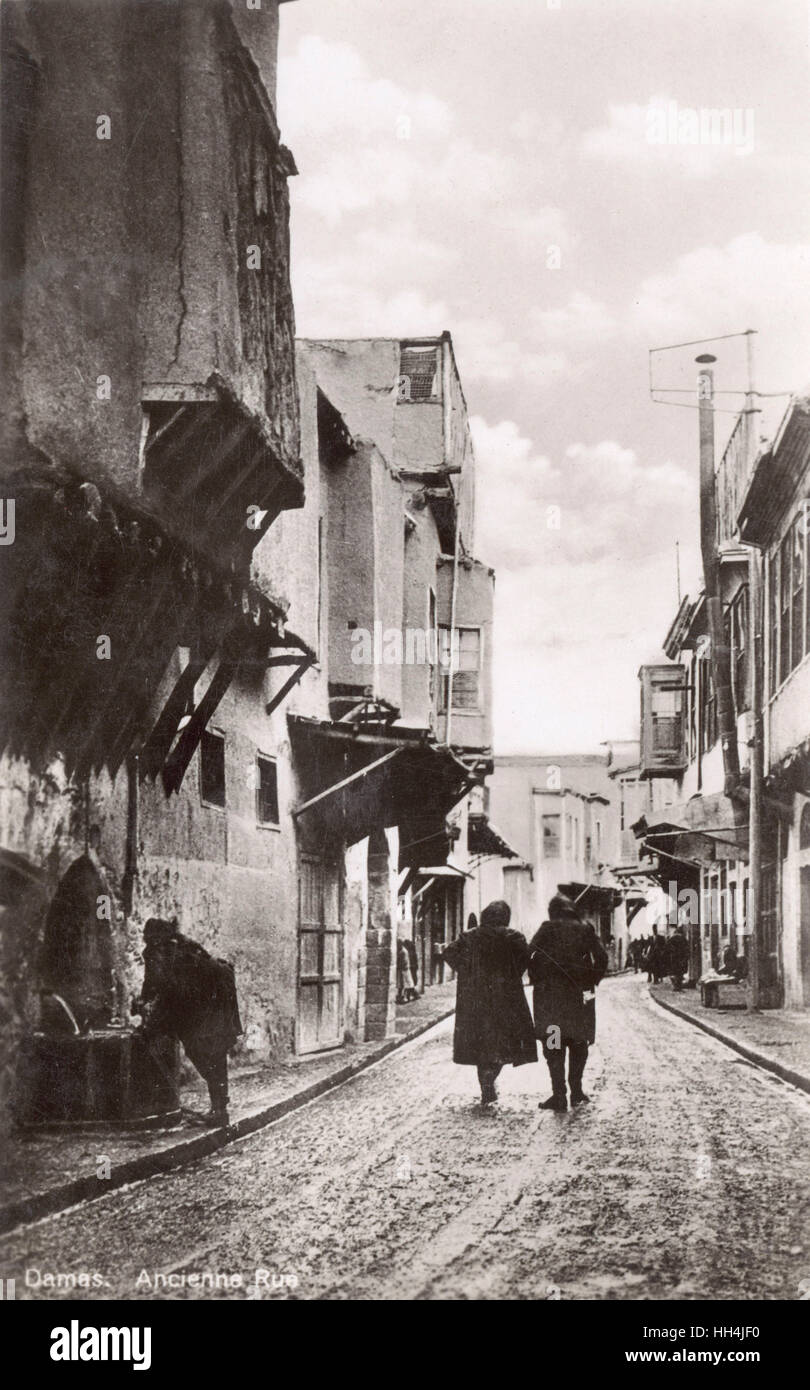 Historische Straße in Damaskus, Syrien Stockfoto