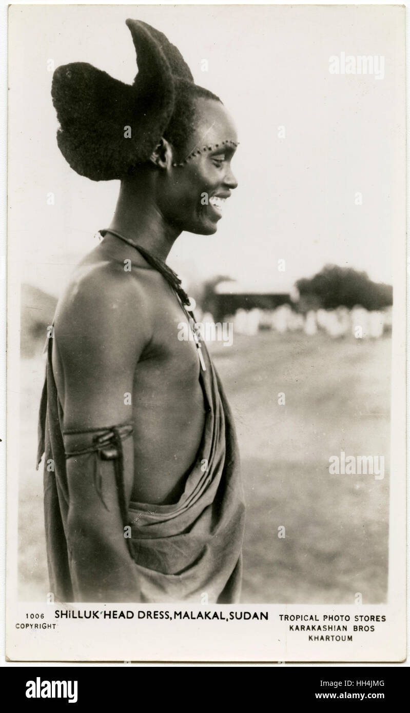 Shilluk man of the Upper Nile (Malakal, Südsudan) Stockfoto