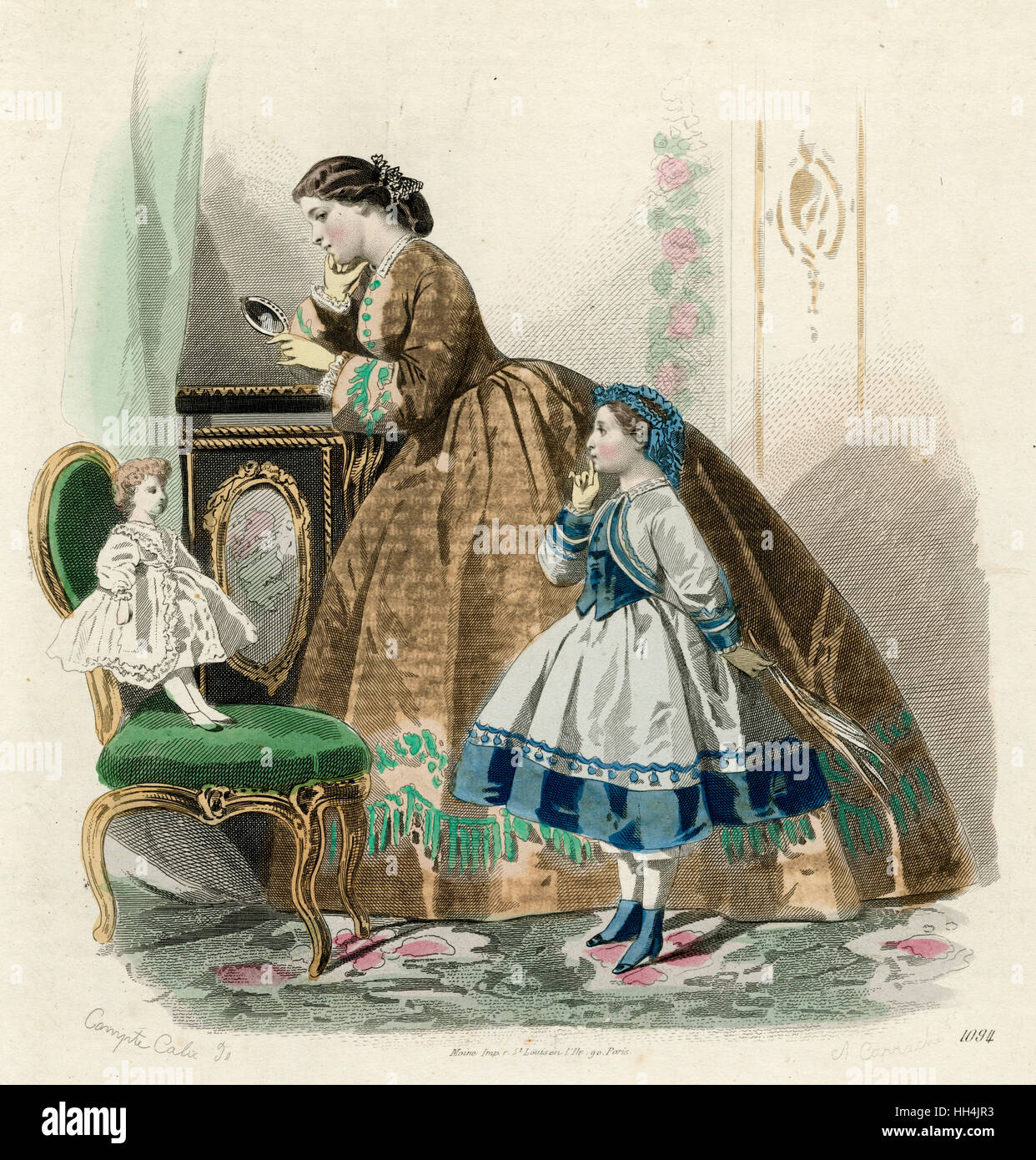 Kostüm Februar 1864 Stockfoto