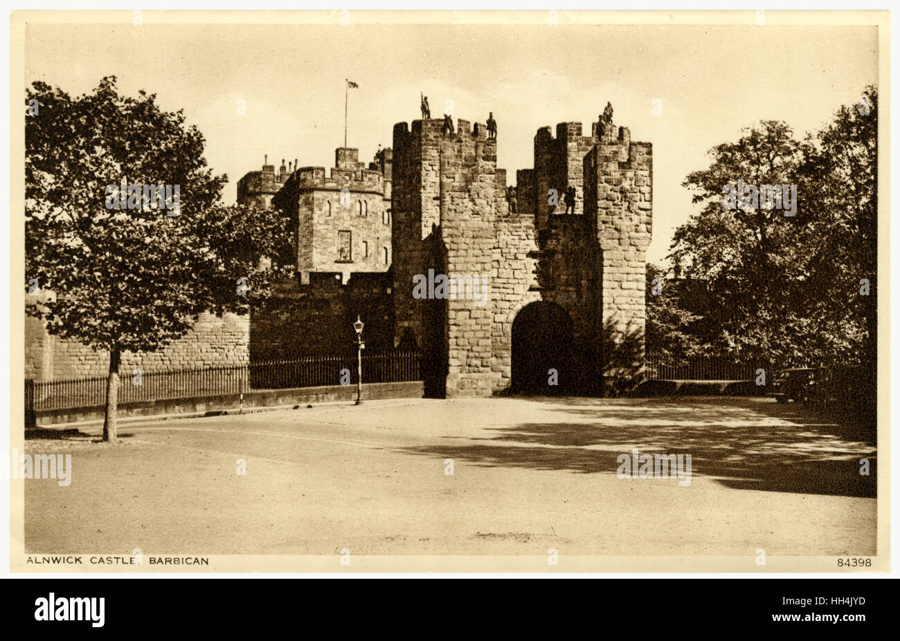 Alnwick, Northumberland - Schloss - Barbican Stockfoto
