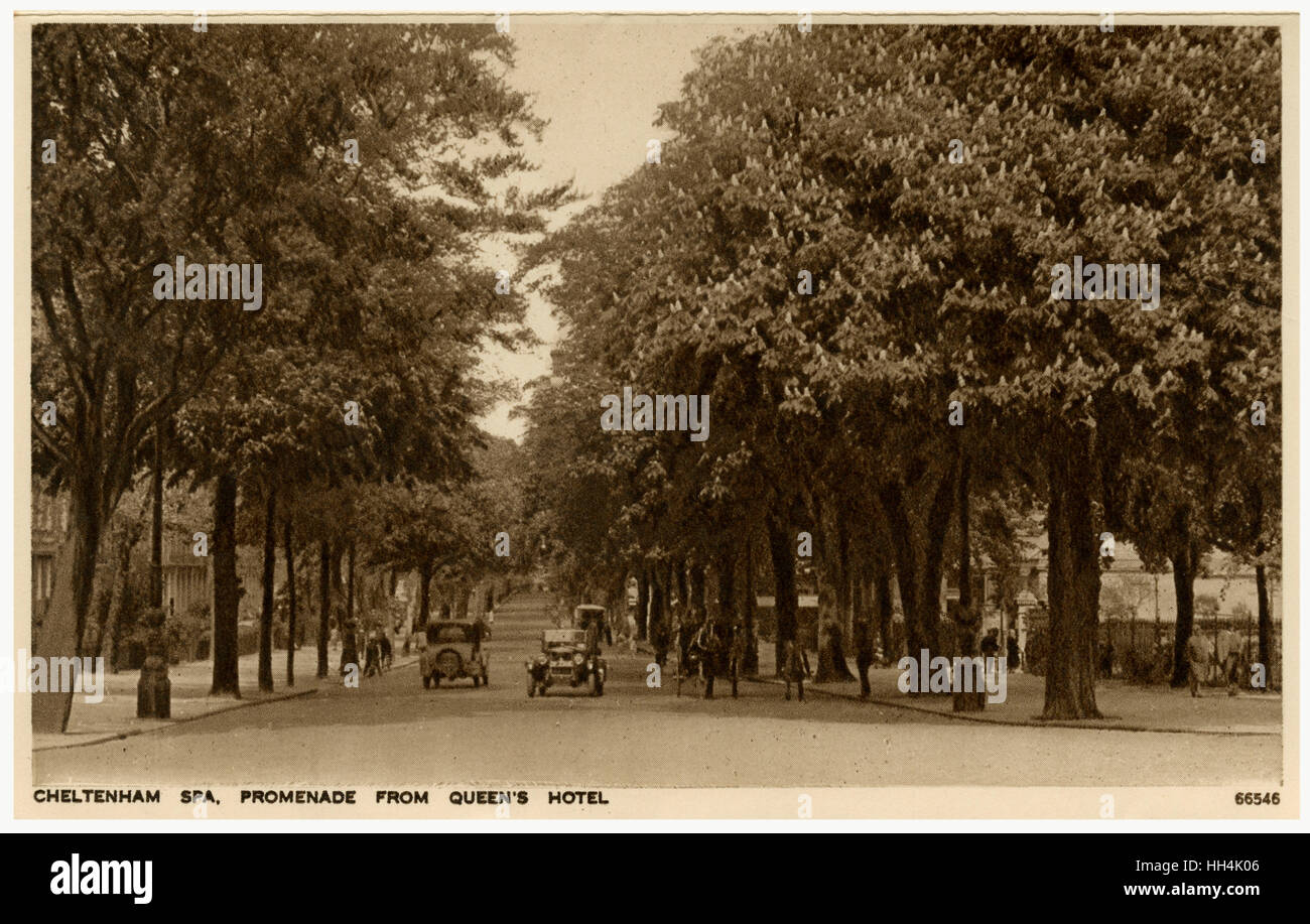 Cheltenham, Gloucestershire - Promenade vom Queen's Hotel Stockfoto