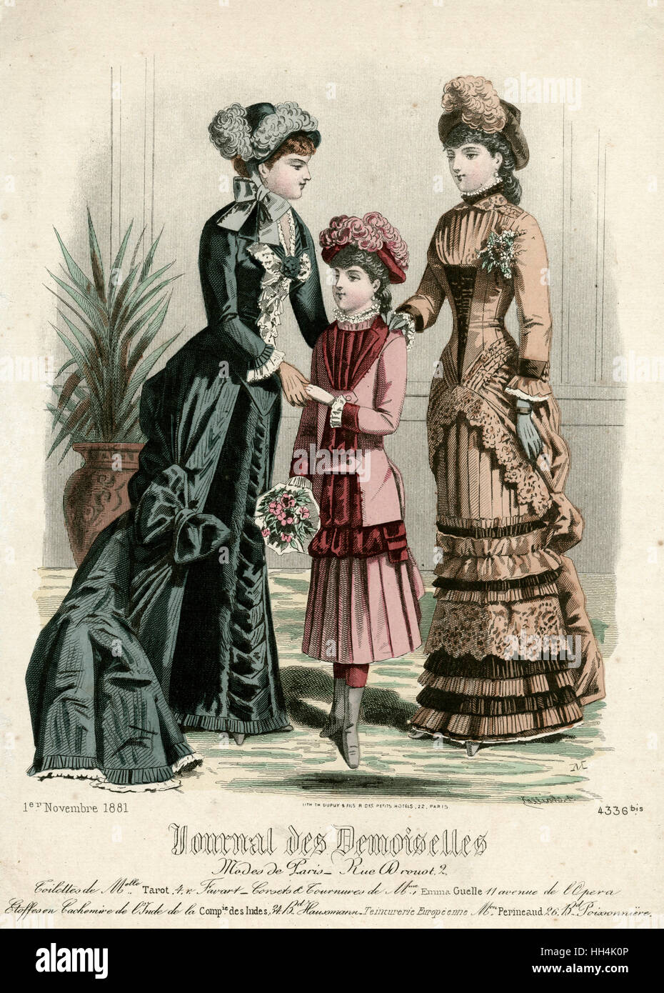 Kostüm November 1881 Stockfoto