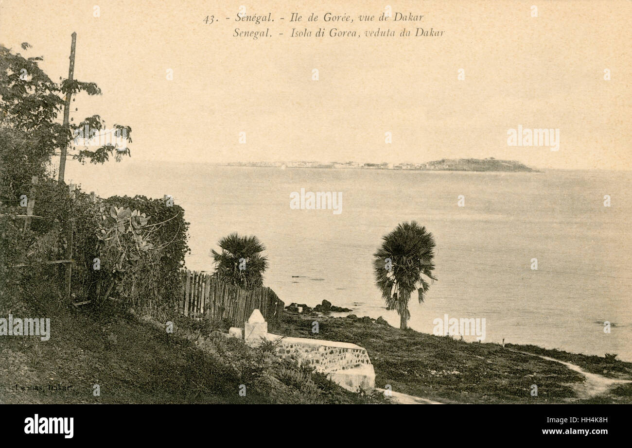 ╬le de GorÚe (Insel GorÚe) in der Ferne, Senegal Stockfoto