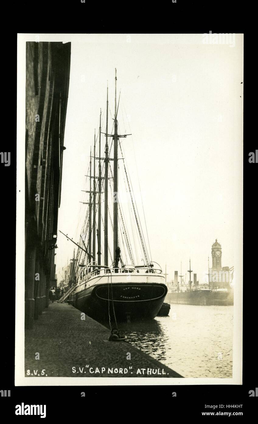 Segelschiff Cap Nord bei Hull Stockfoto