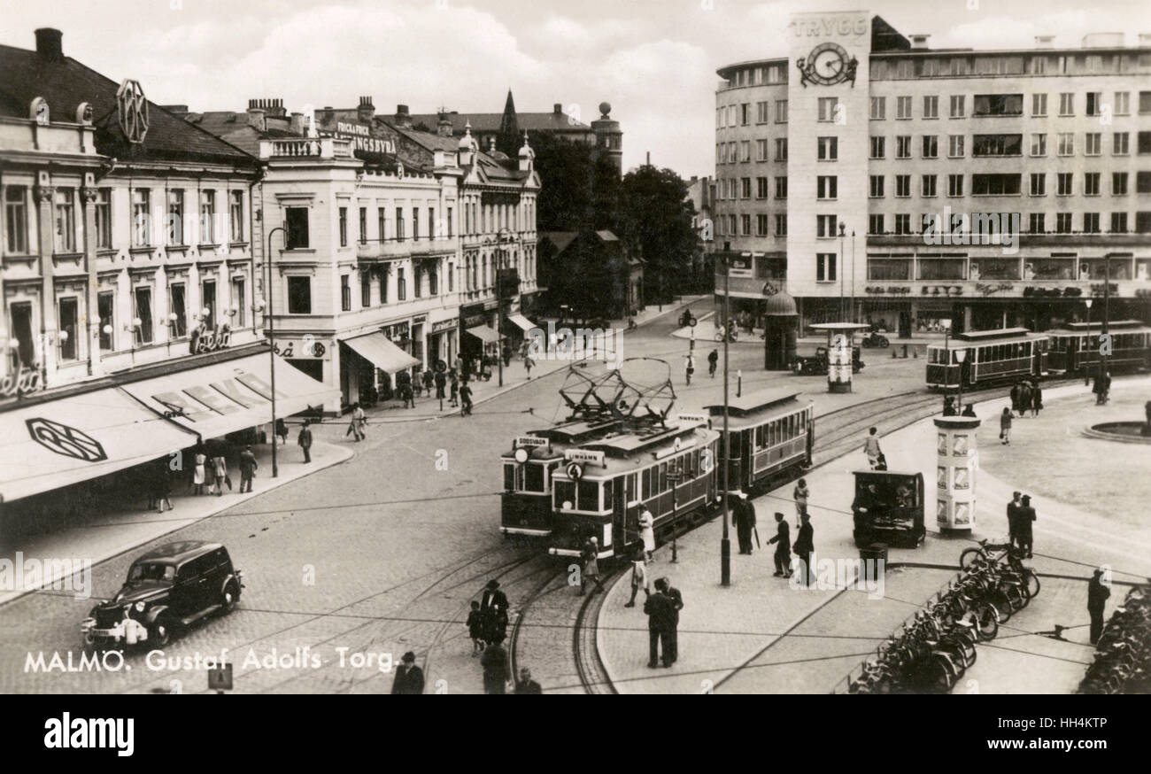Gustav Adolfs Torg, Malmö, Schweden Stockfoto