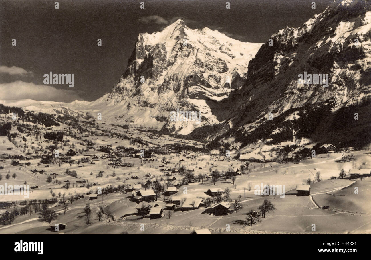 Grindelwald, Schweiz - das Wetterhorn Stockfoto
