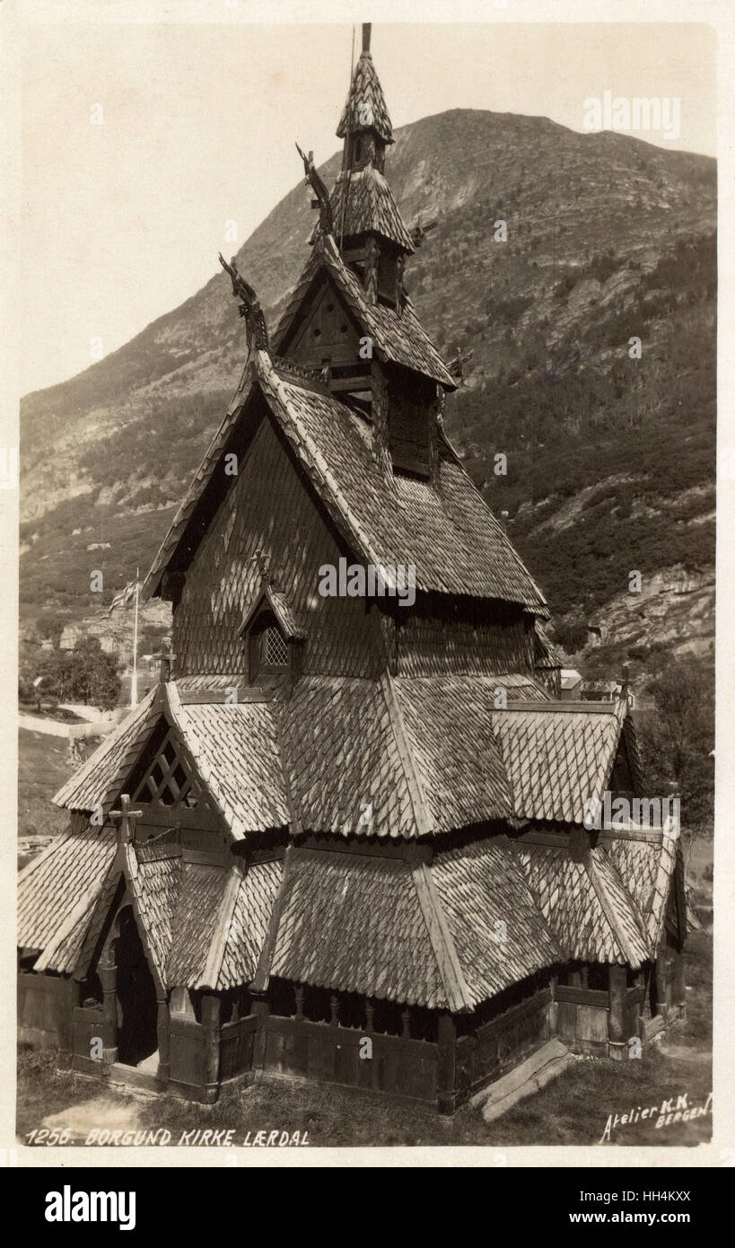 Borgund Stabkirche, Norwegen Stockfoto