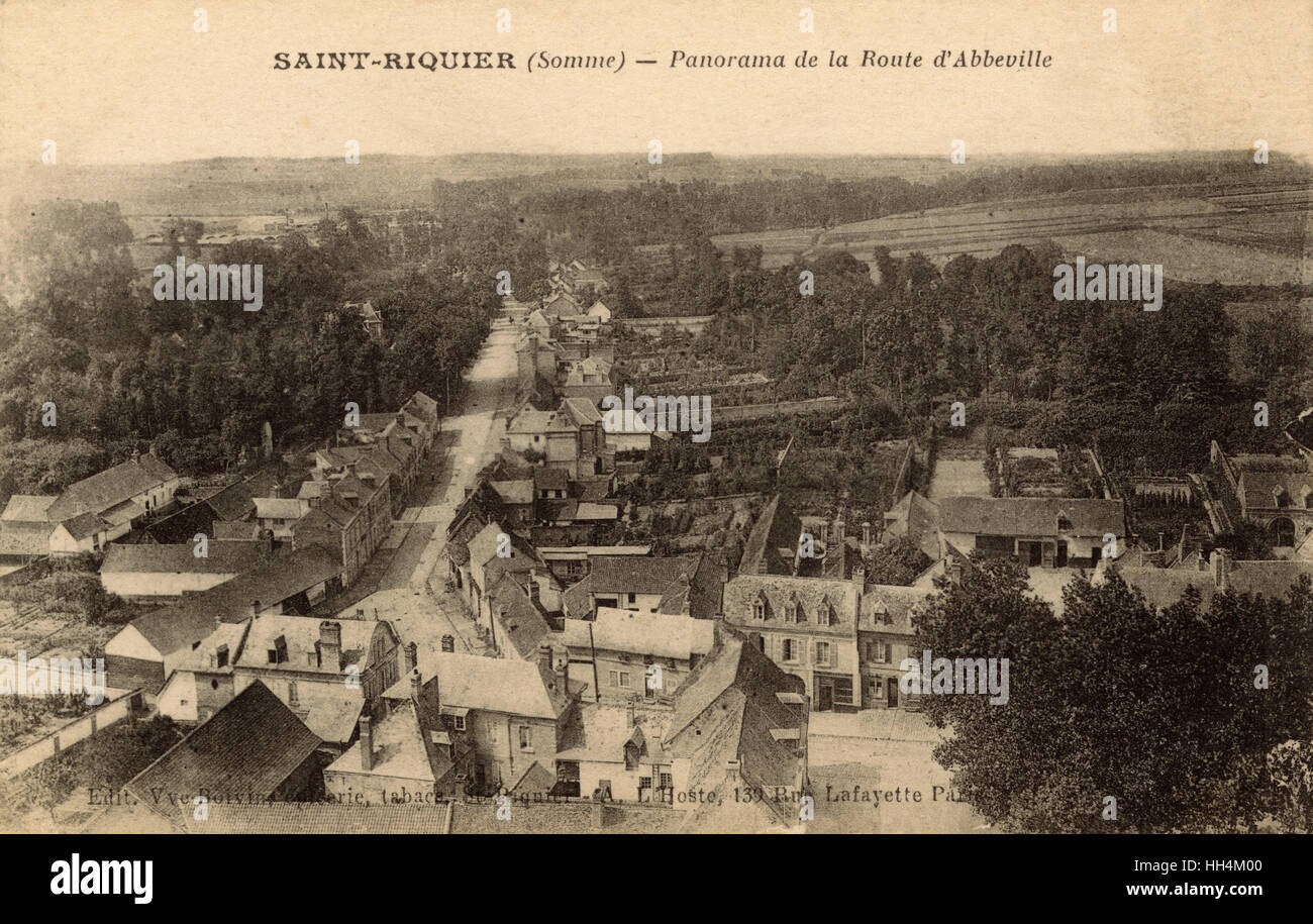 Saint-Riquier, Somme, Picardie, Nordfrankreich - Panorama Stockfoto