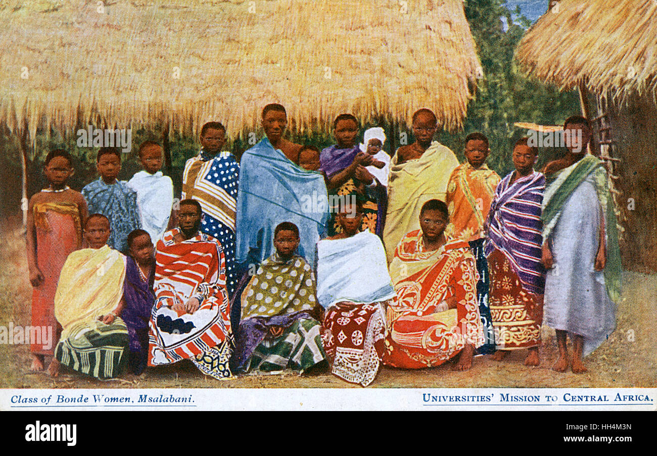 Klasse der Bonde Women, Msalabani, Nyasaland Stockfoto