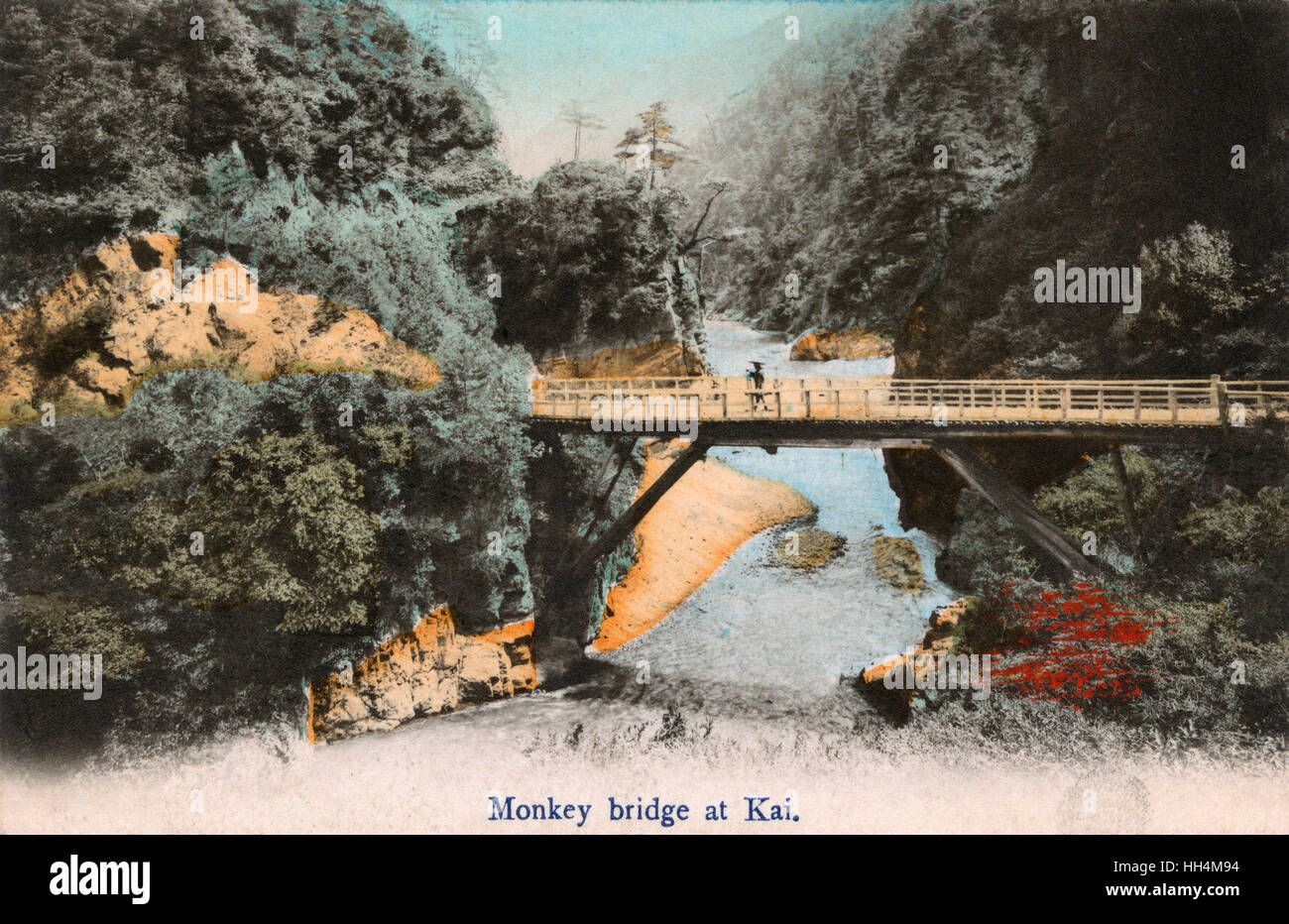 Japan - Affenbrücke in der Provinz Kai Stockfoto