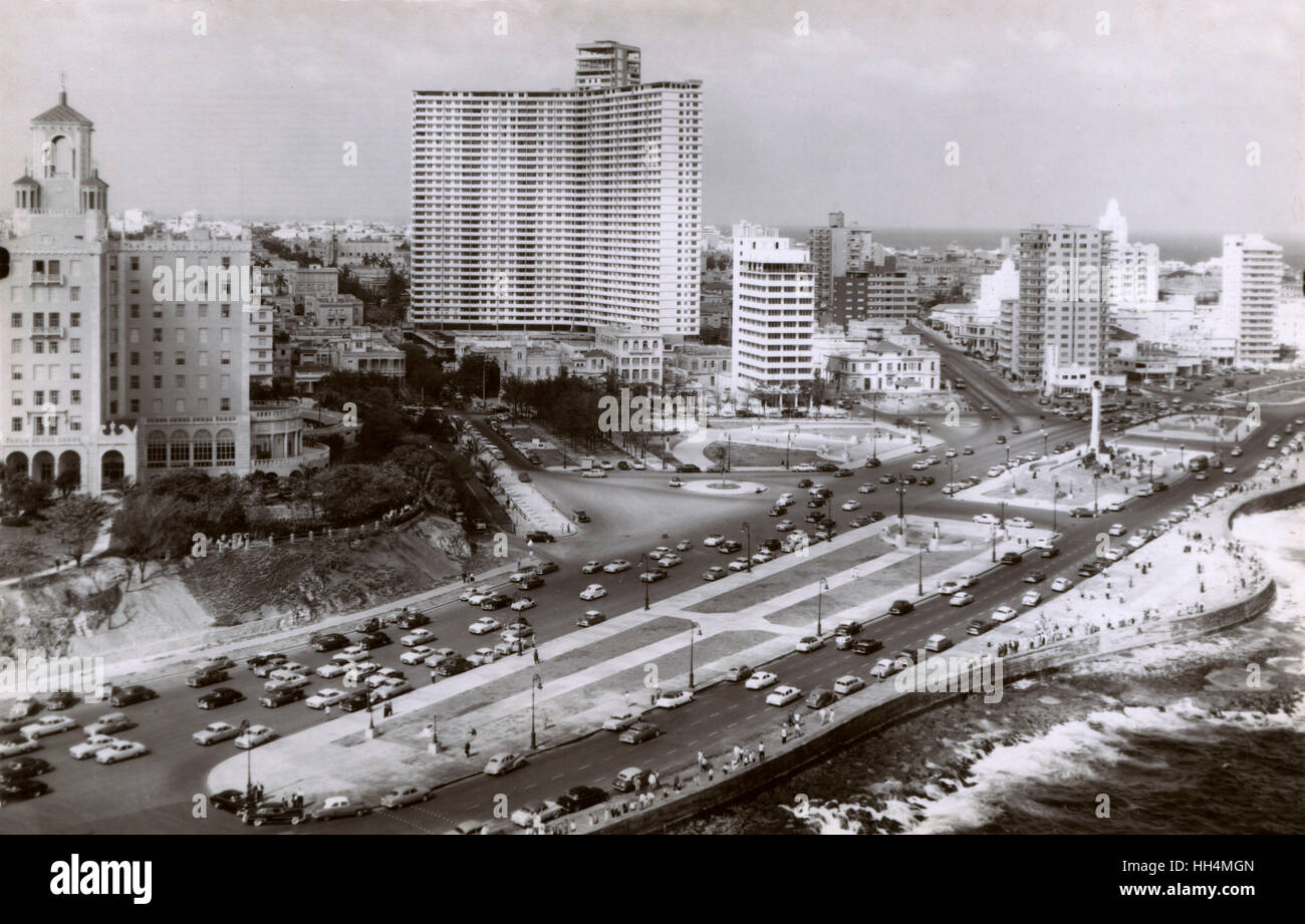 Allgemeiner Blick auf Vedado, Havanna, Kuba Stockfoto