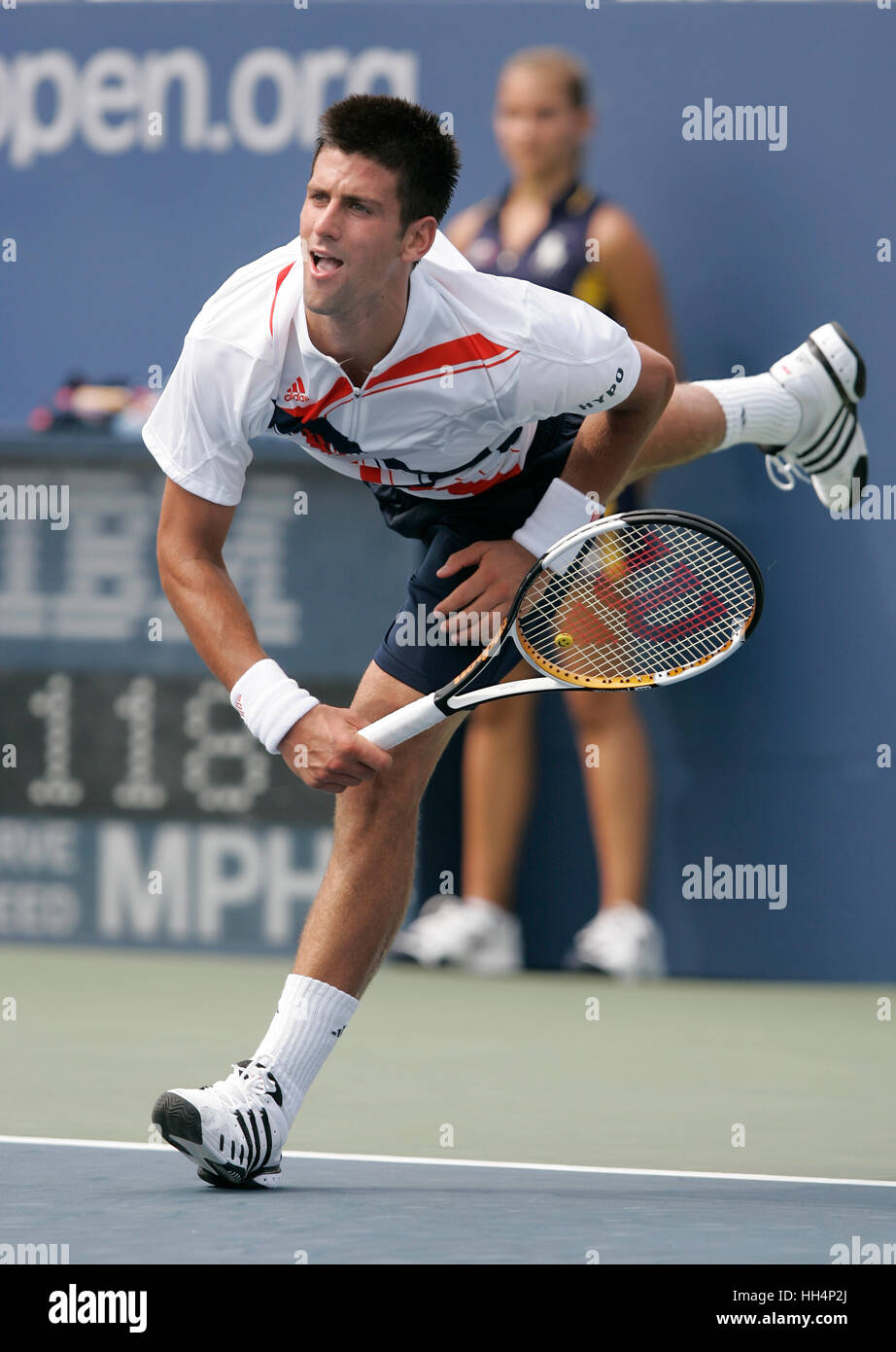 Novak Djokovic (SRB) US Open 2007 USTA Billie Jean King National Tennis Center New York, USA Stockfoto