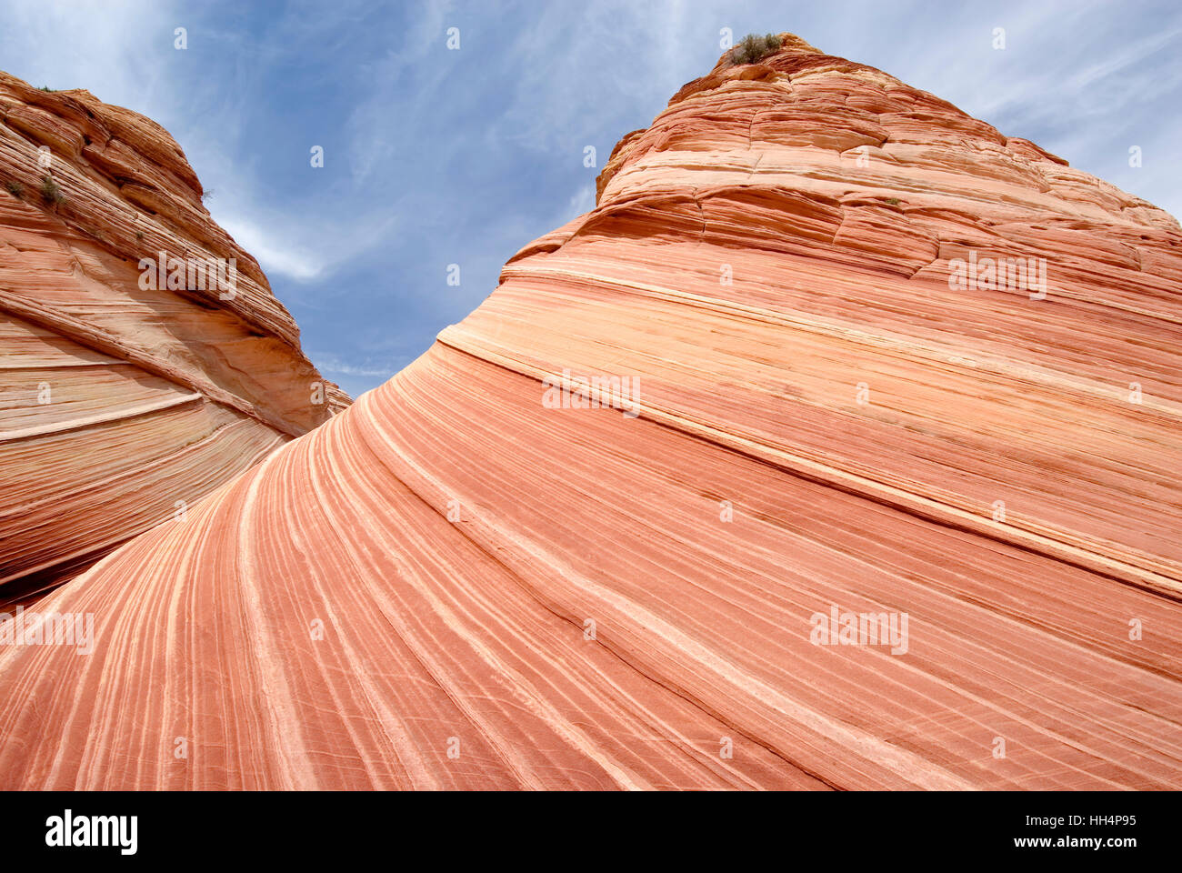 Die Welle, North Coyote Buttes, Vermilion Cliffs, Paria Canyon, Arizona, USA, Nord Amerika Stockfoto