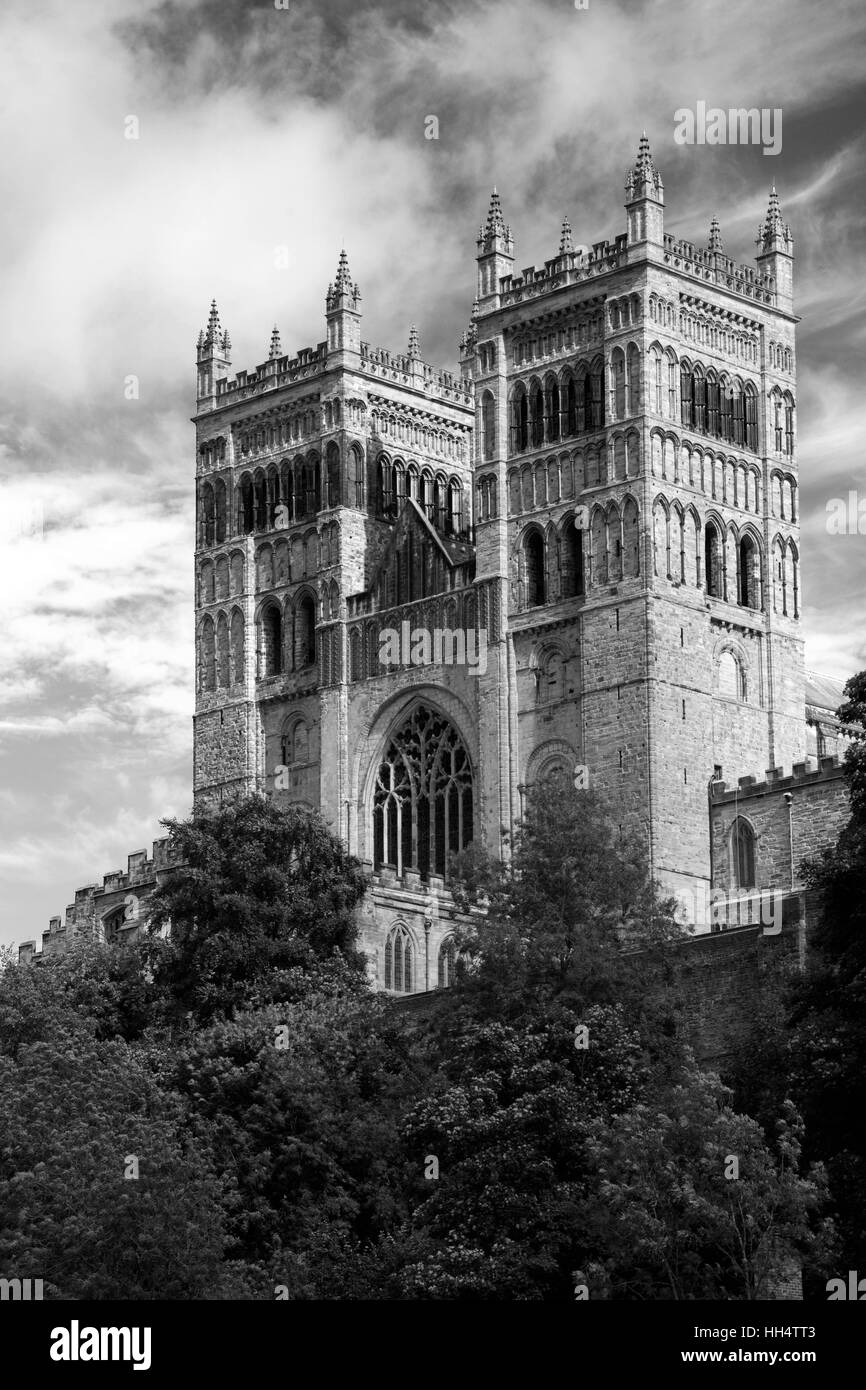 Fluss-Abnutzung und Durham Kathedrale, Durham City, County Durham, England. Stockfoto