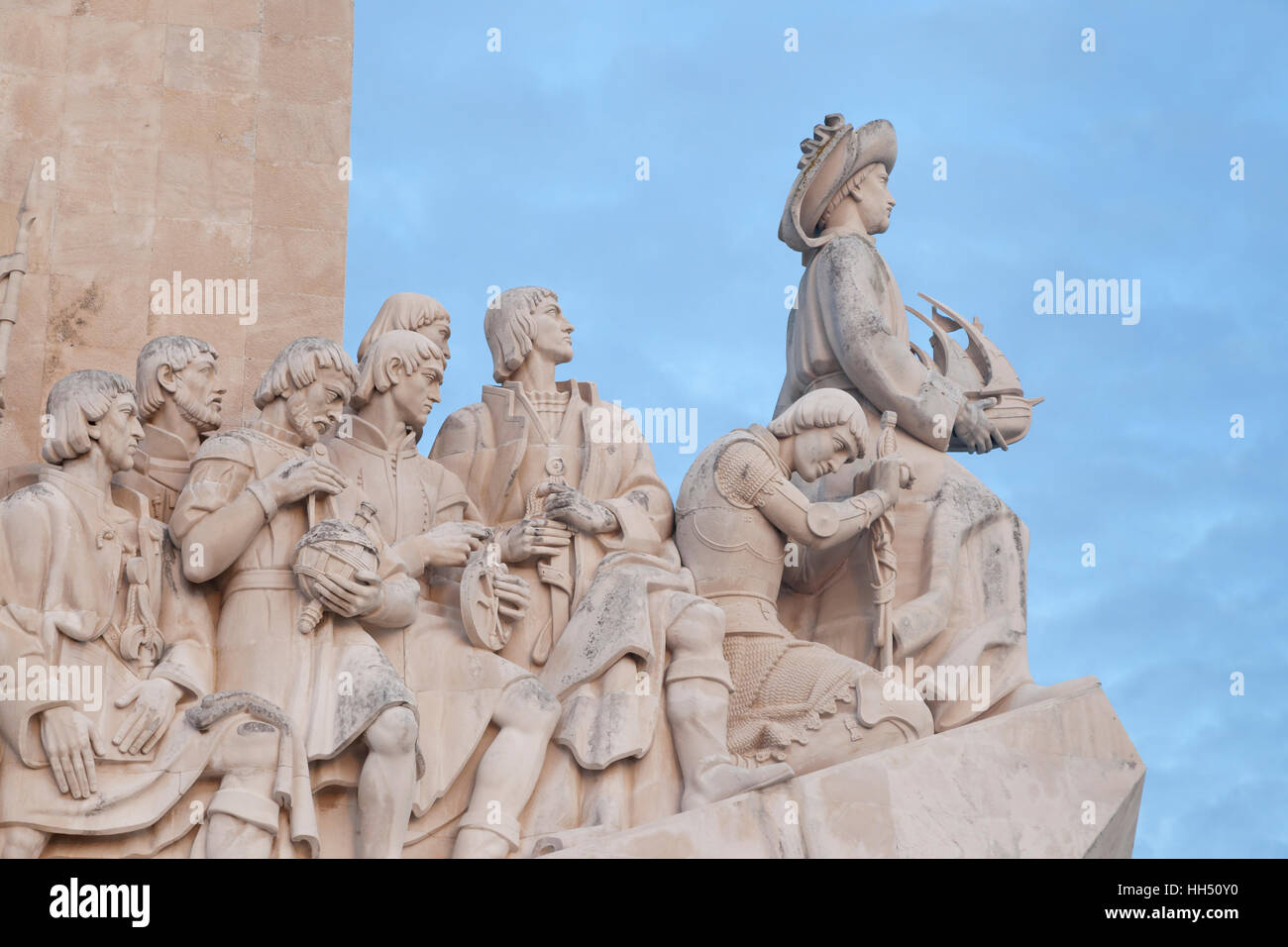 Lissabon, Portugal: Padrão Dos Descobrimentos Denkmal für die portugiesischen Zeitalter der Entdeckungen im 15. und 16. Jahrhundert. Stockfoto