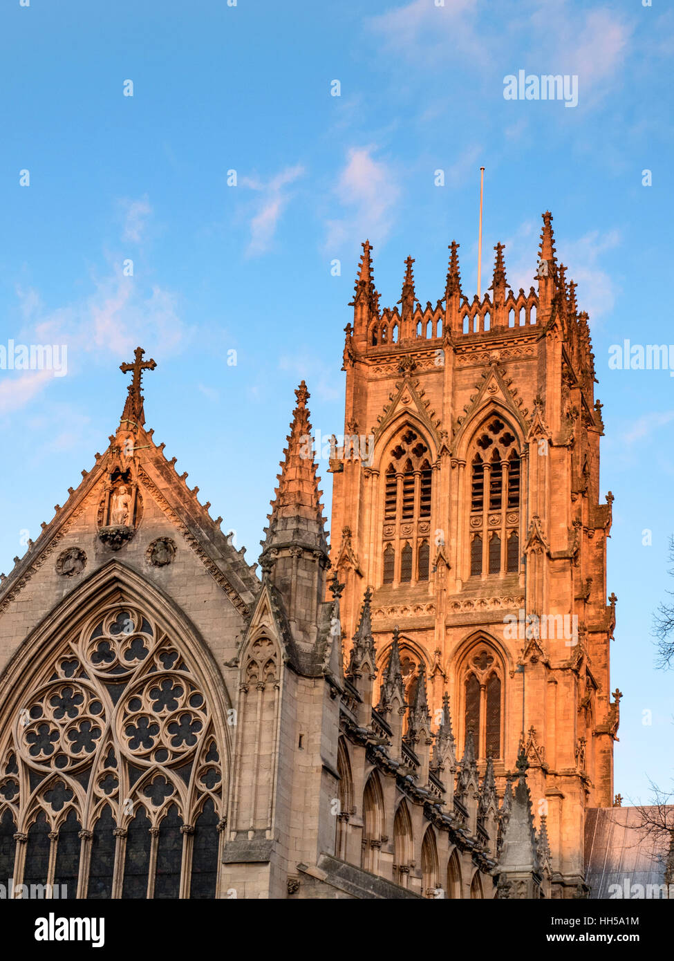 Das Münster St. Georg bei Sonnenuntergang Doncaster South Yorkshire England Stockfoto