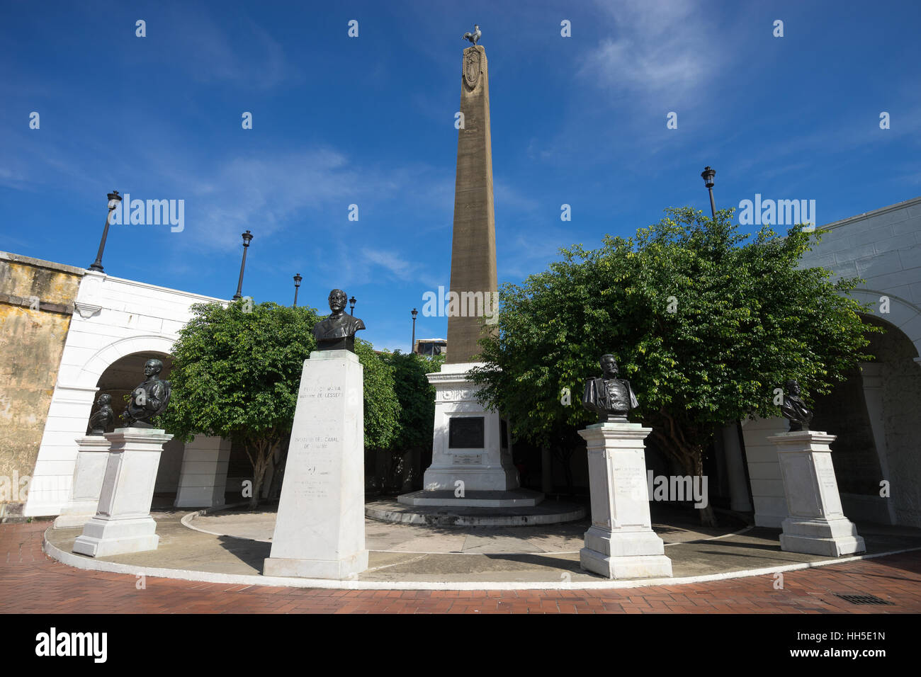 Das Denkmal am französischen Platz im Casco Viejo-PAnama-Stadt Stockfoto