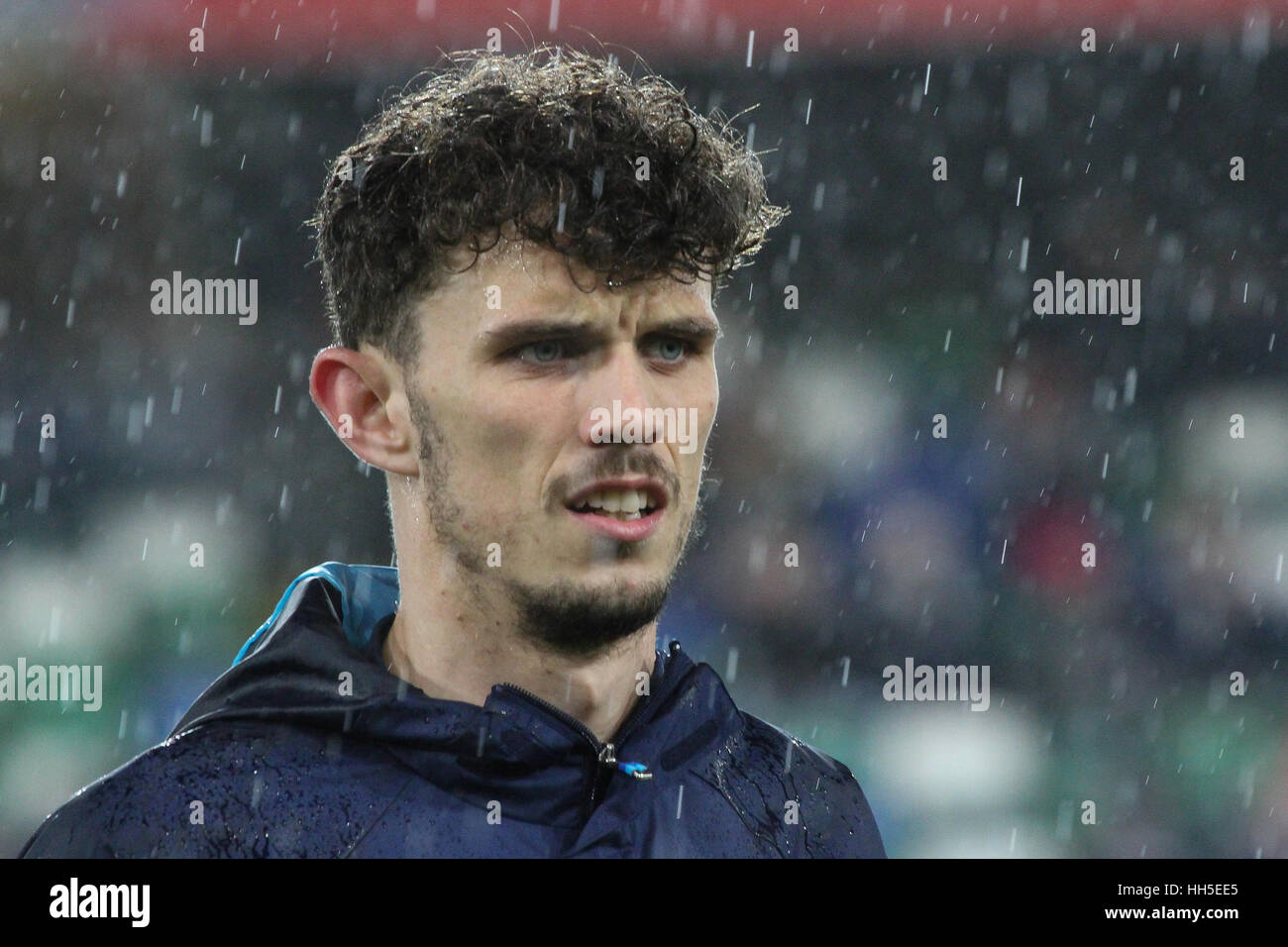 Belfast, Nordirland. 11. November 2016. Fußball-WM - Nordirland 4 Aserbaidschan 0. Northern Ireland Tom Flanagan. Stockfoto